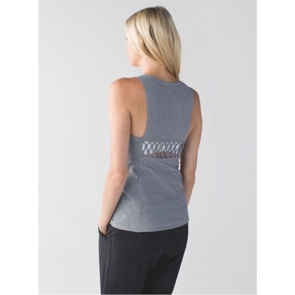 Lululemon Athletica Sweaty Or Not Tank Top Luxtreme Heathered Slate Grey - Picture 1 of 6